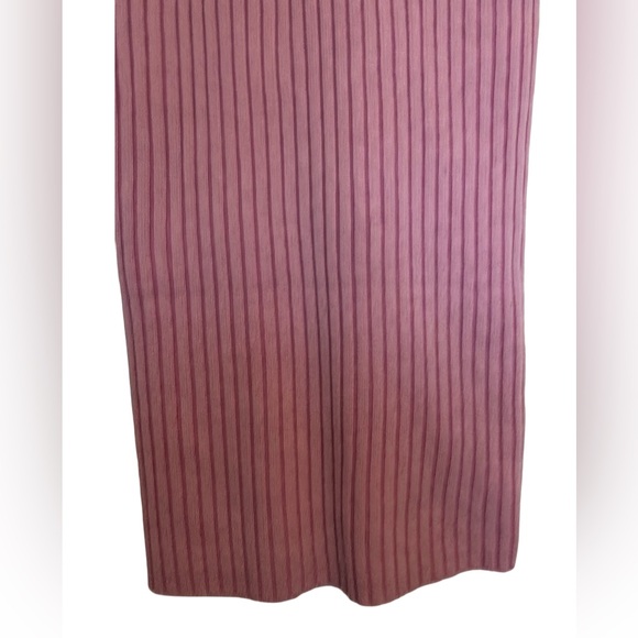 Steve Madden Ribbed Pink Midi Sleeveless Sweater Dress Large - Picture 10 of 13